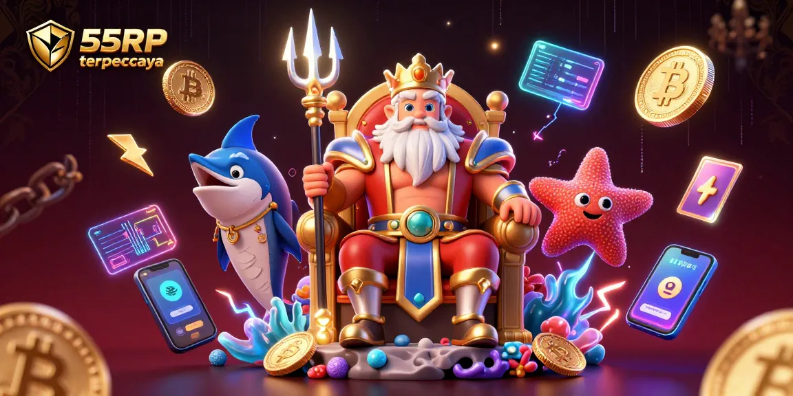 Engage with the vibrant world of 55RP terpercaya through this captivating 3D casino illustration.