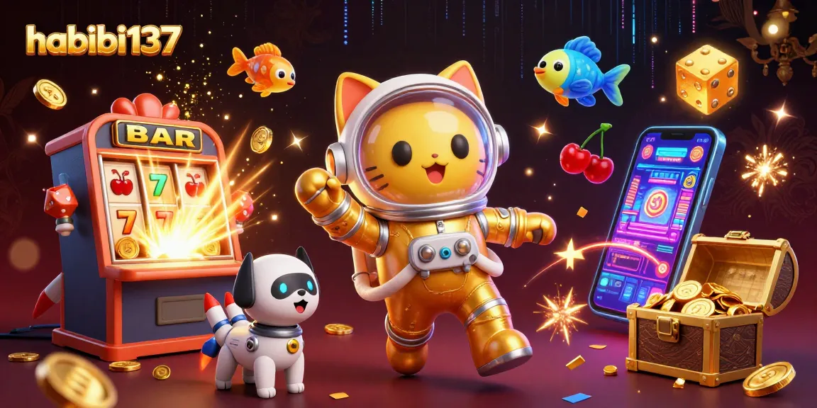 Experience the thrill with habibi137's vibrant casino scene filled with dynamic slot action.