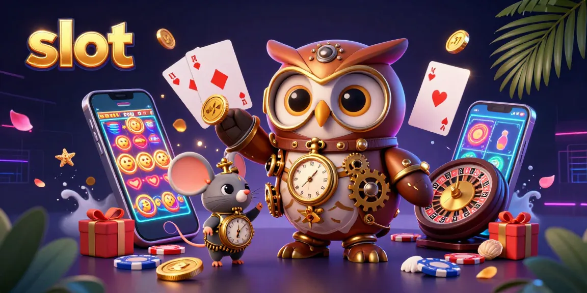 Spin the slot machines with vibrant reels and dynamic gaming elements in this energetic casino illustration.