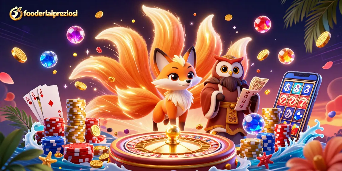 Engage in thrilling games at fooderiaipreziosi with dynamic casino elements including vibrant spirit orbs and enriching golden coins.