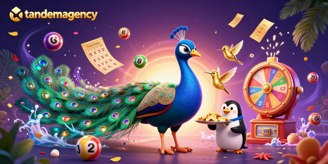 Engaging the audience with tandemagency's vibrant lottery-themed illustration featuring lively characters.