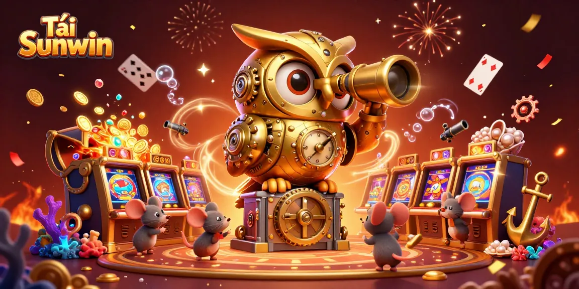 Tải Sunwin and enjoy a vibrant gaming experience with colorful 3D casino illustrations featuring engaging characters.