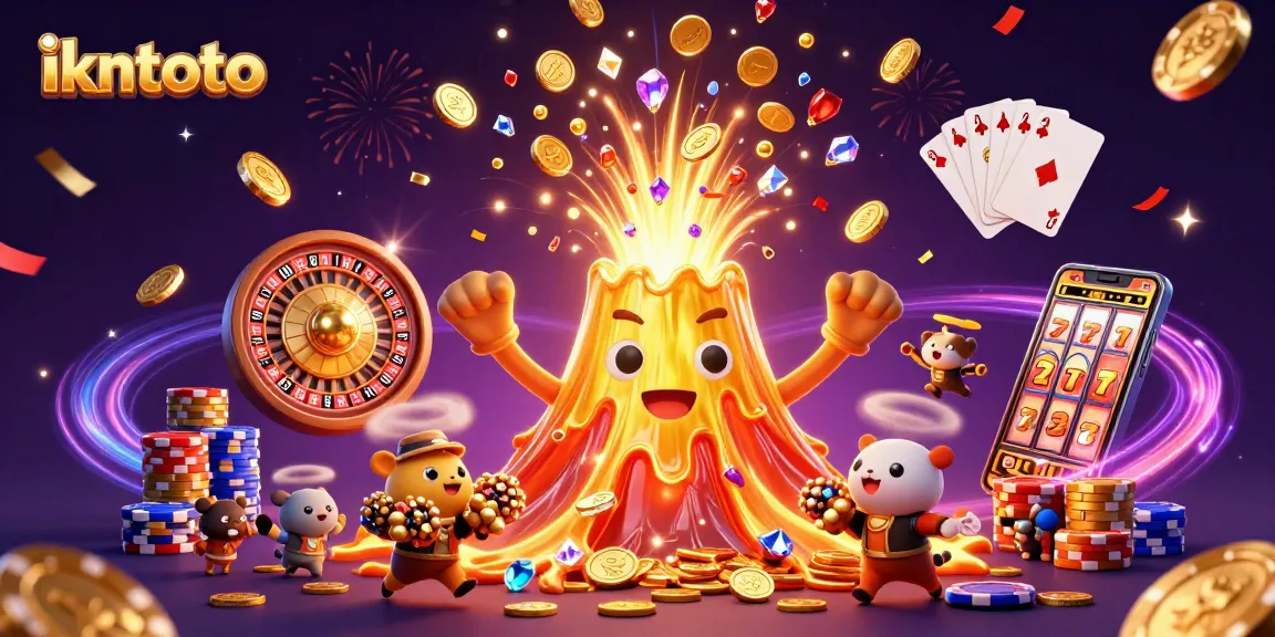 Experience thrilling games with ikntoto's explosive golden volcano, coins, and treasures.