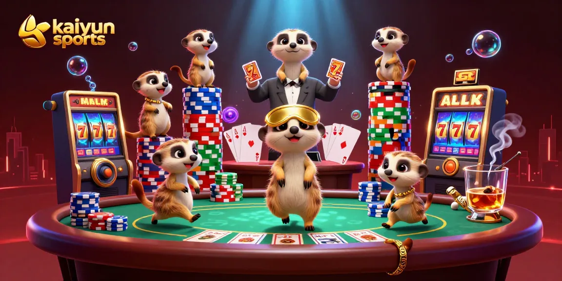 在kaiyun sports娱乐中，猫鼬们经营着一个华丽的赌场，展示了赌博的热情与乐趣。