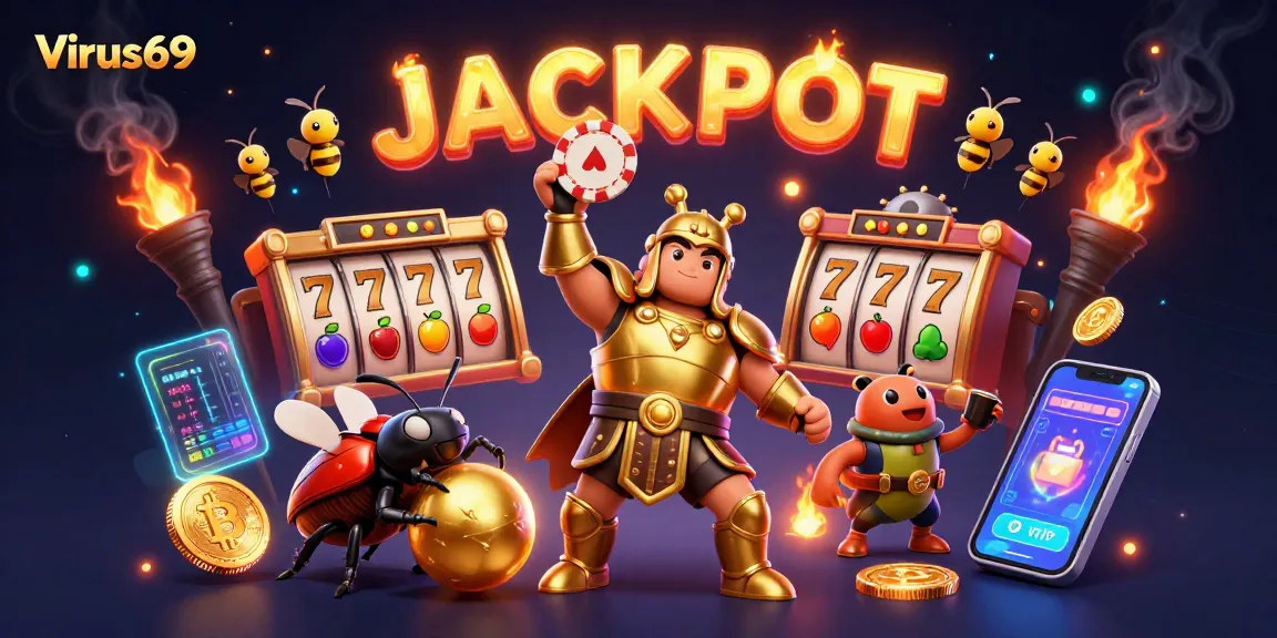 Play at Virus69 and win with thrilling jackpot slots and vibrant characters!