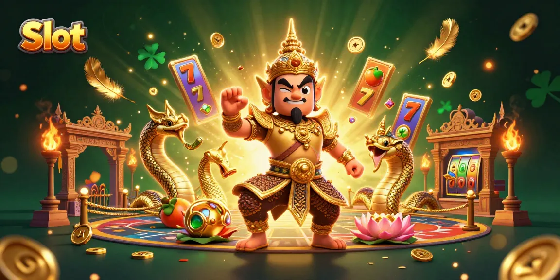 Experience exciting Slot gameplay with vibrant characters and golden jackpots in this 3D illustration.
