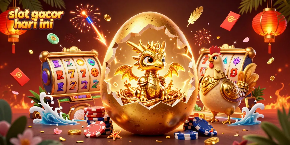 Experience the excitement of slot gacor hari ini with golden dragon and vibrant casino elements.
